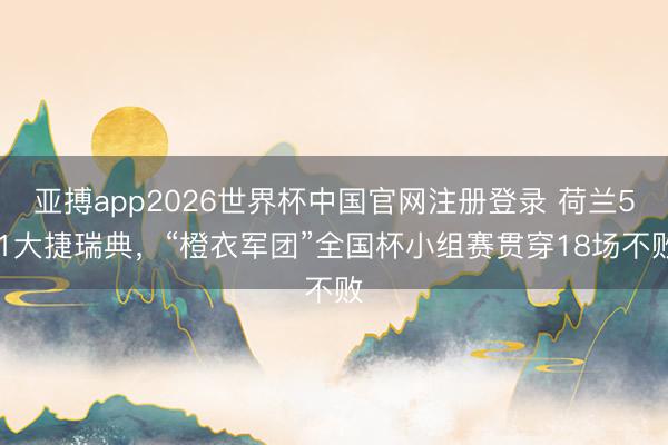 亚搏app2026世界杯中国官网注册登录 荷兰5:1大捷瑞典